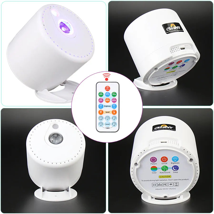 SA204 RGB LED Motive Aurora Projector Night Green Laser Sky Stars Disco Light Nebula Cloud Christmas Children Bedroom Stage Lamp