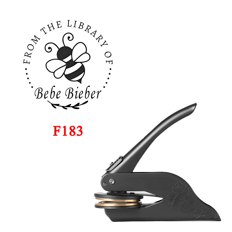 Embosser Stamp Customized Private Logo Customization Library Book Invitation Wedding Embossing Stamp Company Paper Leather Seals