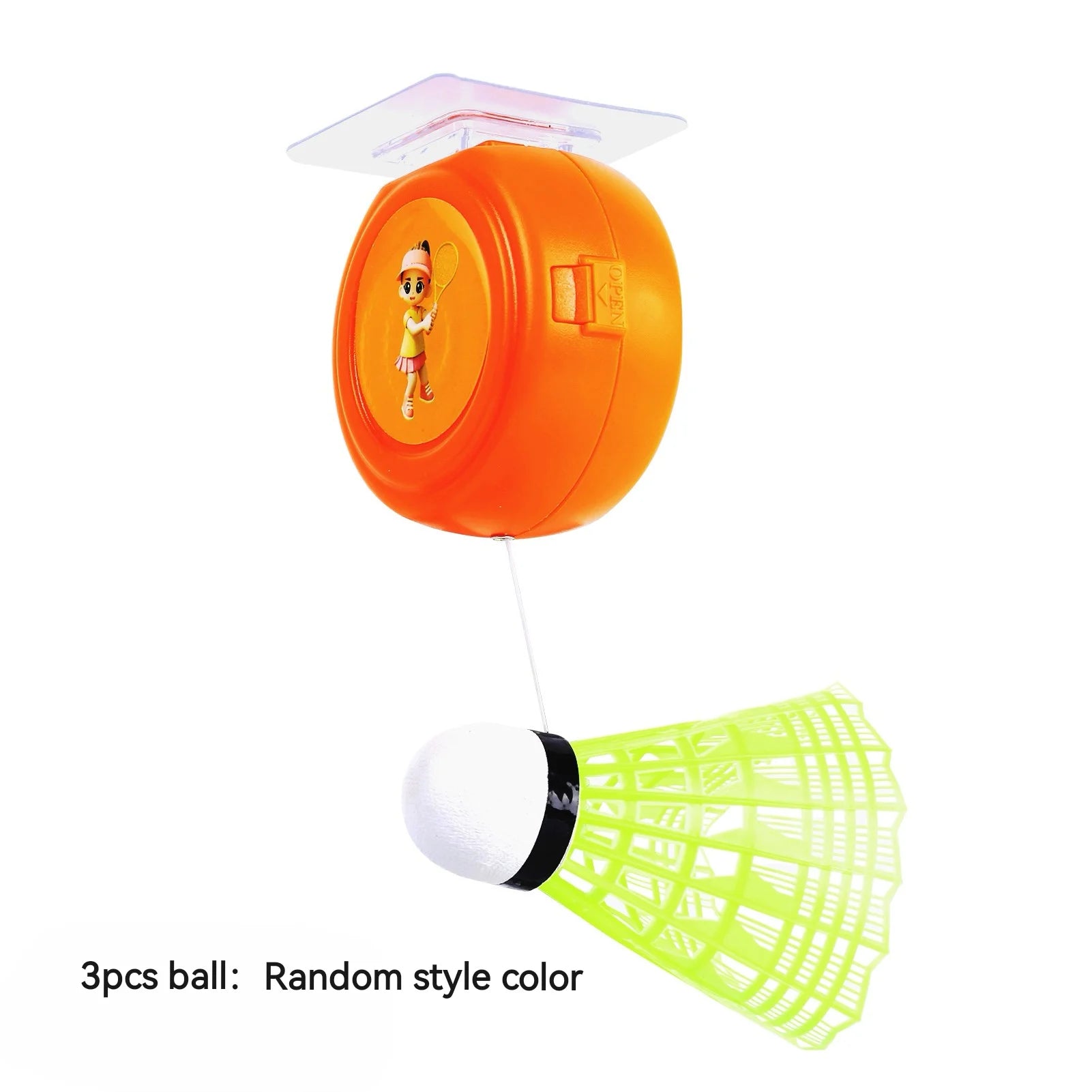Automatic Retractable Badminton Trainer Solo Practice Rebounder with Adjustable Speed for All Skill Levels Home Office Practice