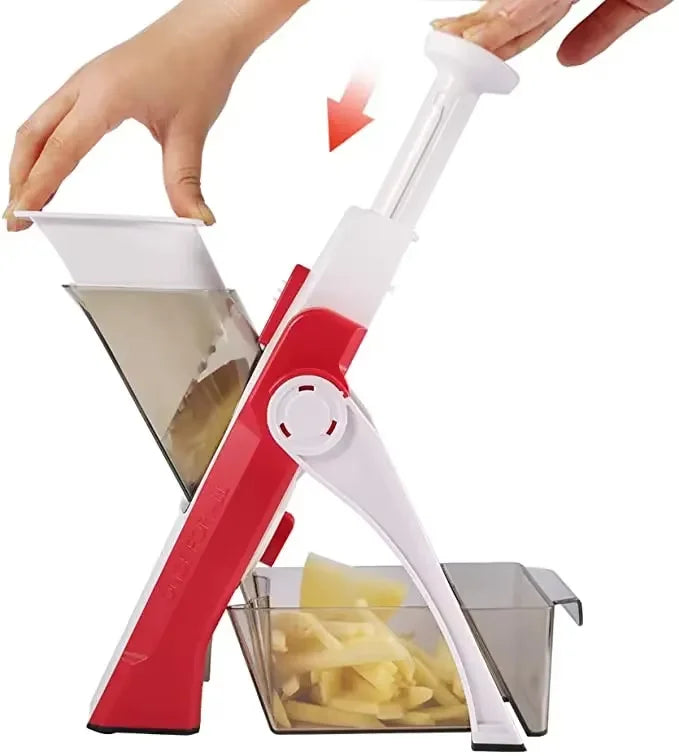 Adjustable Mandoline Slicer with Safety Glove, Large Vegetable Cutter for Potato Onion Cabbage - Food Chopper & Slicer