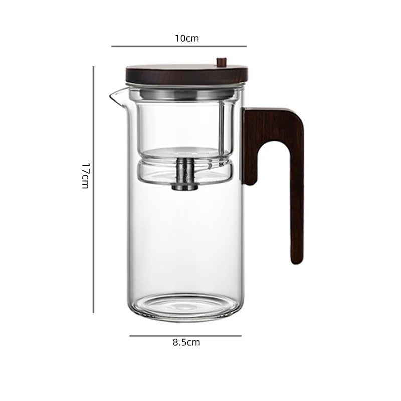 Fashion New Water Separation Inner Container Teapot One Click Magnetic Switch Tea Separation Filtration Glass Tea Pot