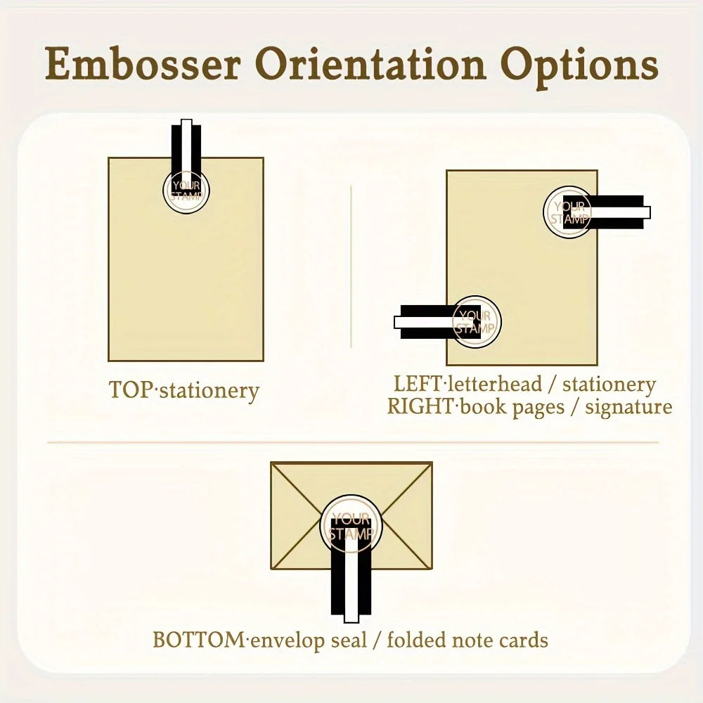 Embosser Stamp Customized Private Logo Customization Library Book Invitation Wedding Embossing Stamp Company Paper Leather Seals