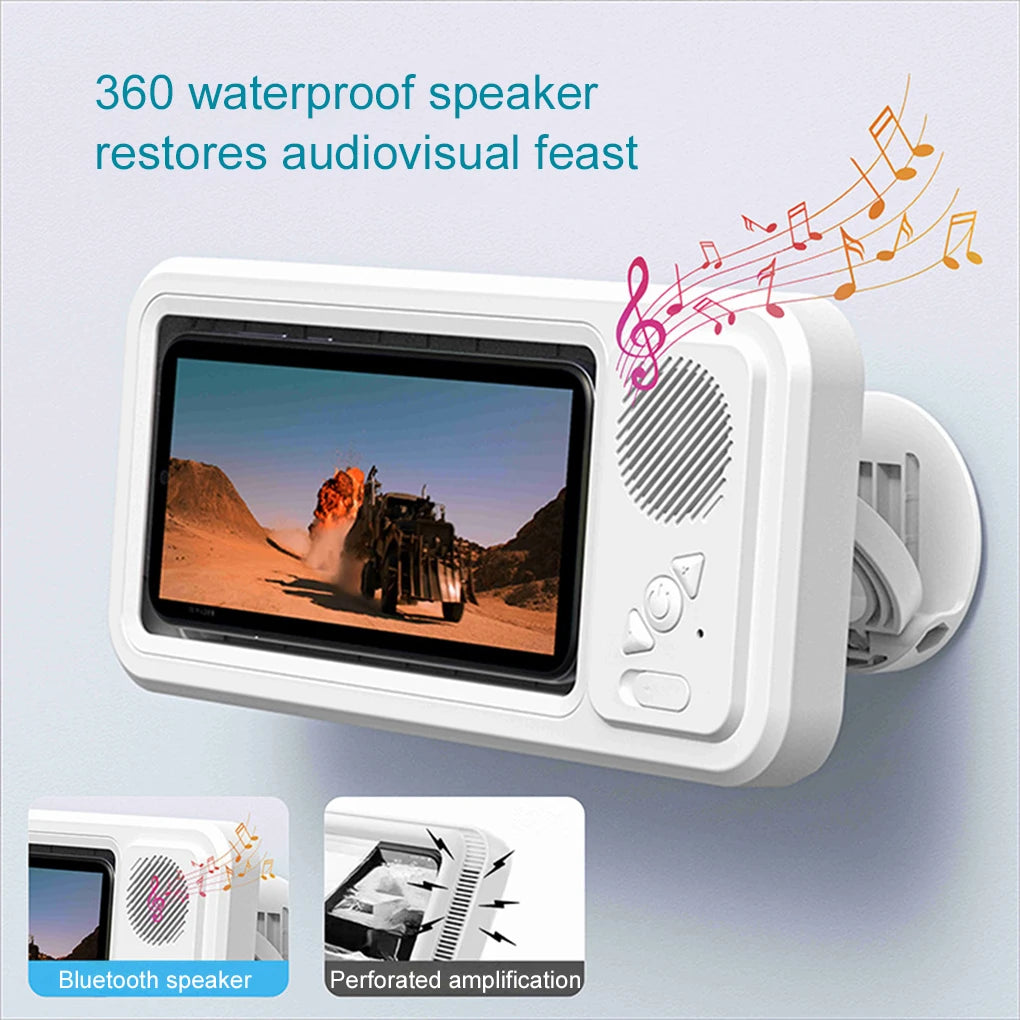 Z07 Bluetooth Speaker 360 ° Waterproof Mobile Phone Box audio bath watching TV Stand Touch Screen Mobile Phone Holder Box