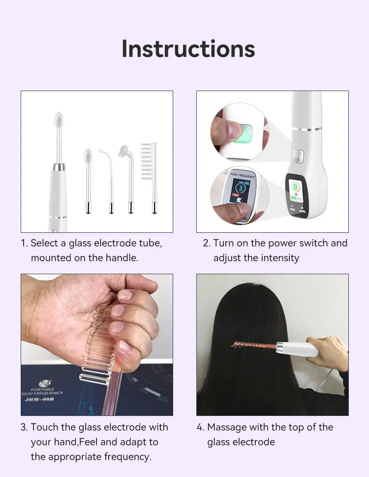 LCD Screen 4 in 1 Facial Skin Rejuvenation Tightening Wand Beauty Machine Care