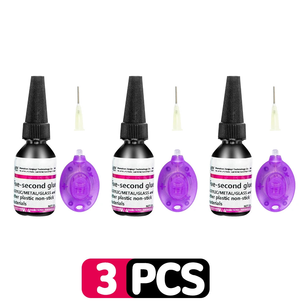 UV Light Glue Super Glue 5 Seconds Fix Adhesives Sealer Glass Metal Plastic Model Data Lines Crack Caulk High Temperature Repair