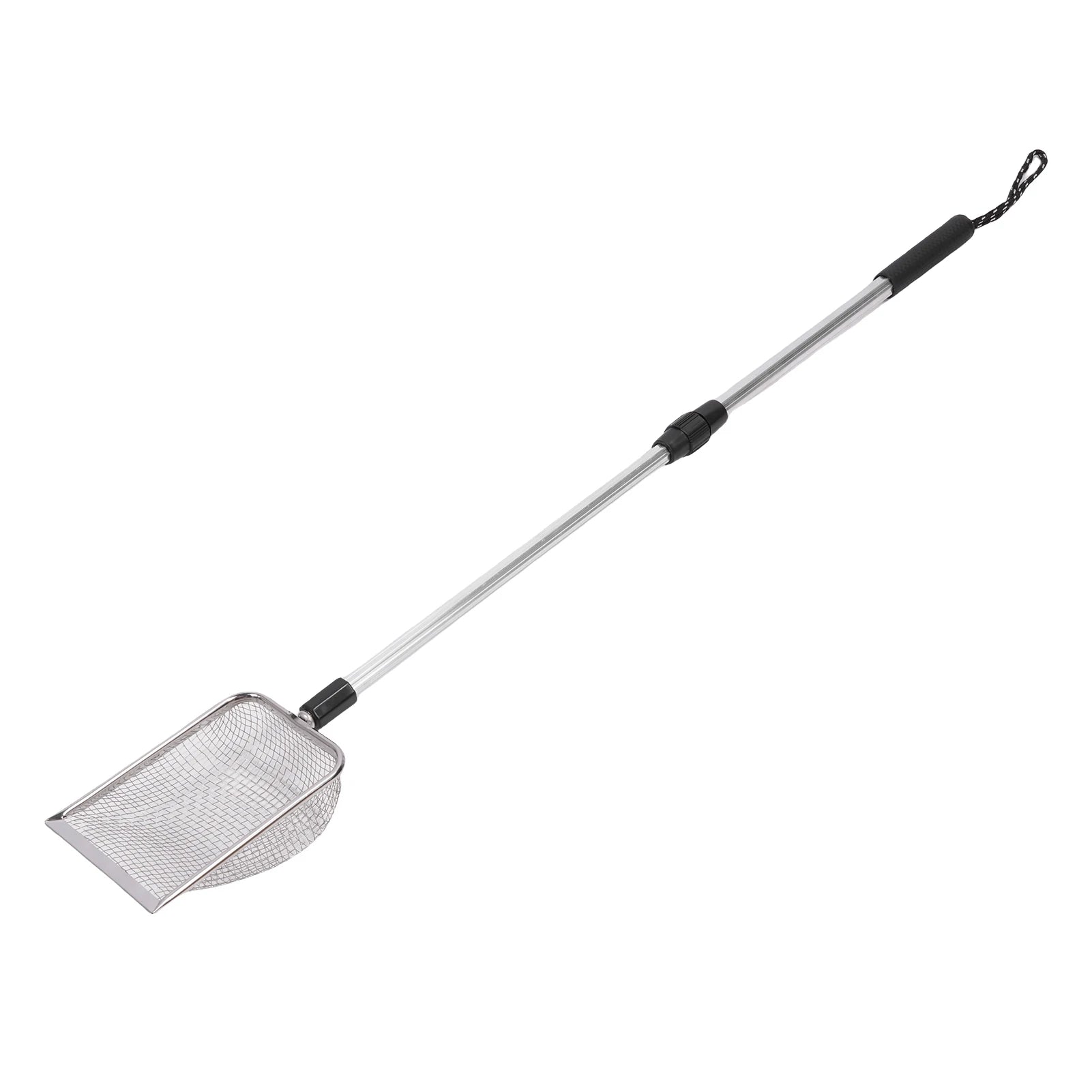 Cat Poop Shovel Stainless Steel Anti Bending Extendable Litter Sifting Shovel Anti Stick Long Handle Adjustable for Litter Box