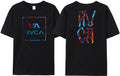 RVCA VA Letter Print T-Shirt Men's Gemini Symmetrical Summer Pure Cotton Comfortable T-Shirt