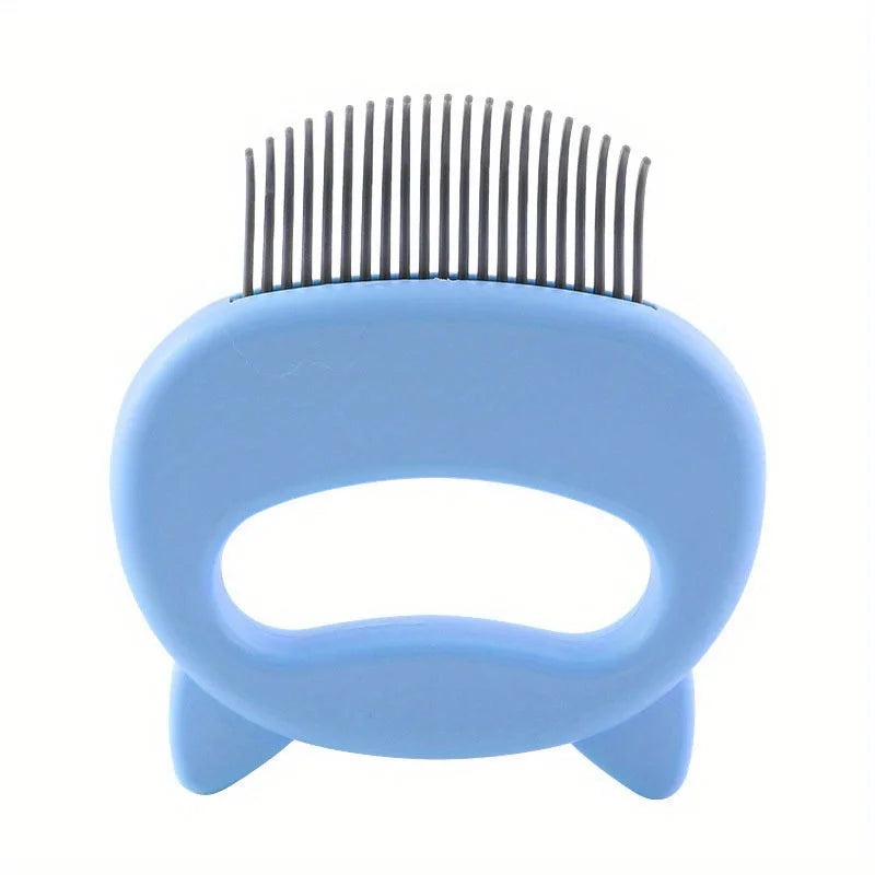 1 PCS Cat Massage Comb Plastic Easy Grip Handle Effectively Remove Cat Hair Fine Soft Brush Hair Multi-Color Grooming Tools