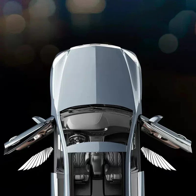 2Pcs Car Angel Wings Wireless Car Door Welcome Courtesy Shadow Projector Lamp LED HD Logo Light Cars Accessories
