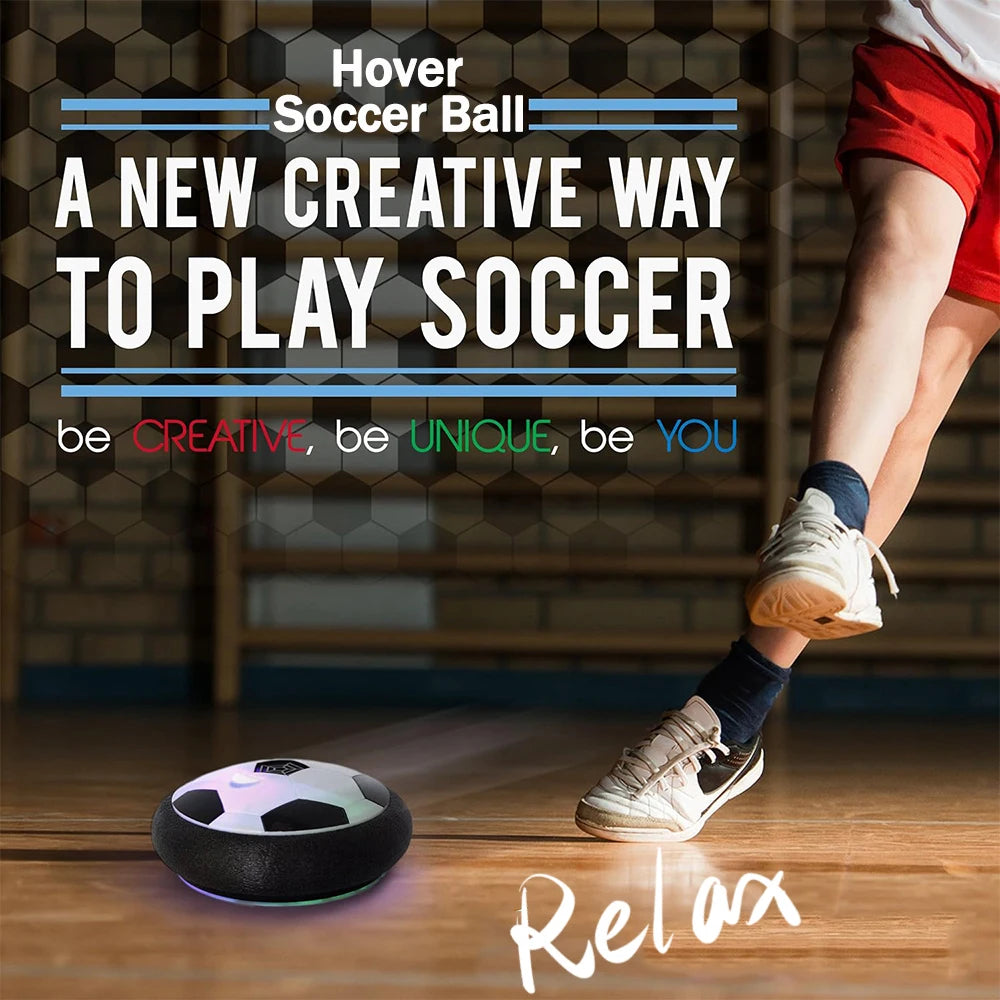 7″ Hover Soccer Ball Kids Toys, Electric Floating Football with LED Music, Soccer Ball Indoor Game for Children, Birthday Gift