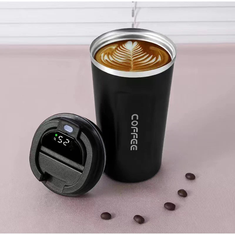 380/510ml Thermos Coffee Mug Stainless Steel Insulated Cup Temperature Display Car Portable Vacuum Bottle Insulated Water Bottle