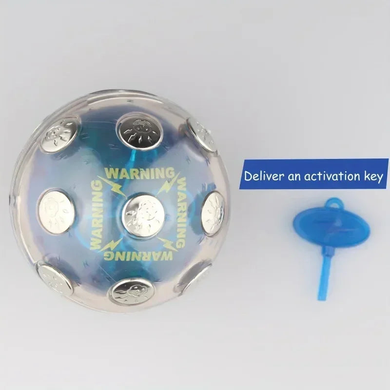 Novelty Toy Safe Electric Shocking Ball Shock Glowing Ball Stress Relief Auto Off Prank Trick Magnetic Ball Holiday Party Game