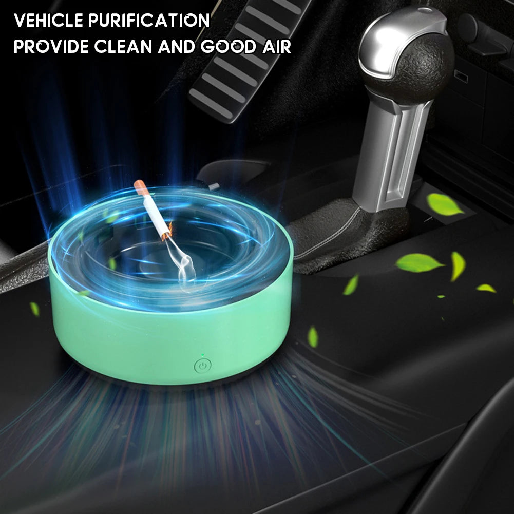 2-in-1 Anti-smoke Ashtray Air Purifier Low Noise Filtering Second-Hand Smoke Airs Freshener Cigarettes Remove Airs Odor Ashtrays