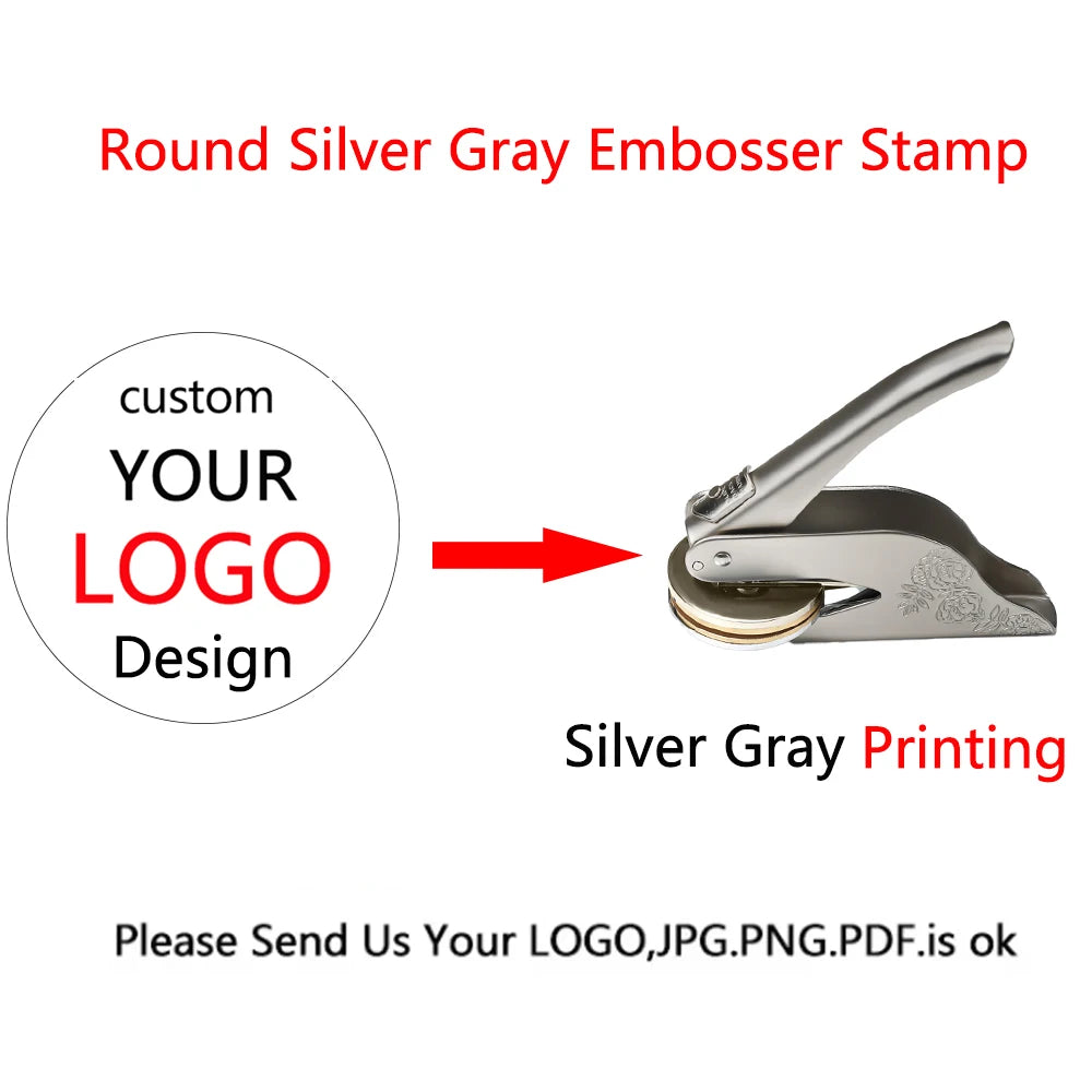 Custom Initials Embosser Stamp,Book Embosser Personalized LOGO Wedding Embossing Stamp, Address Stamp, Form the Library Embosser