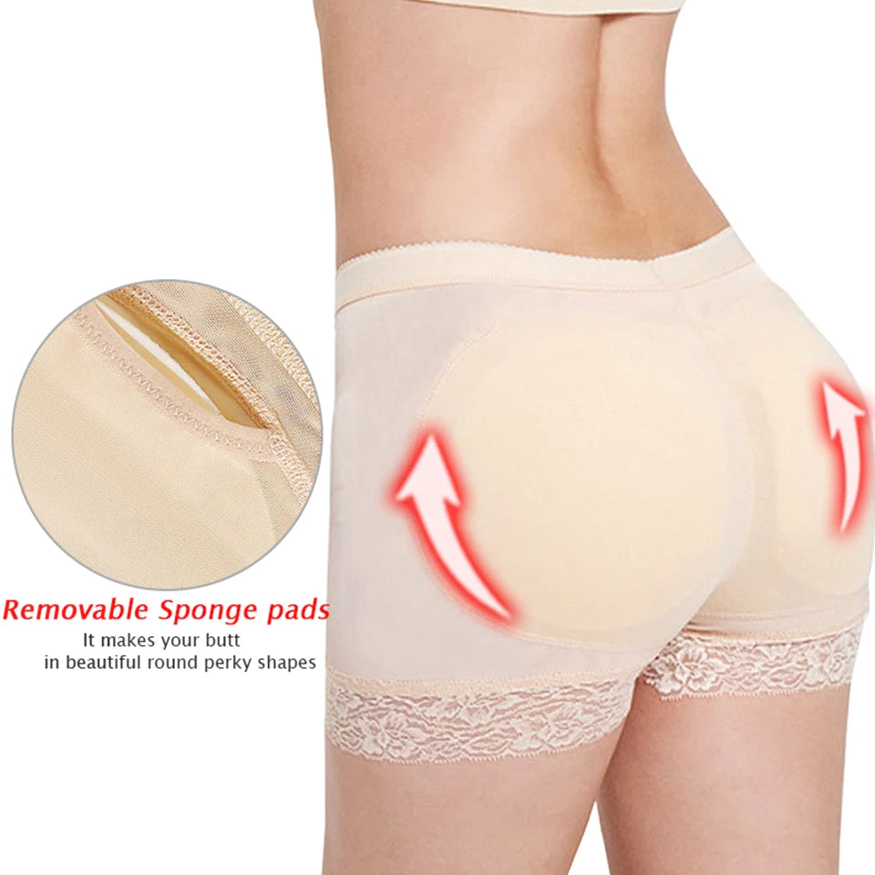 Women's Underwear Fake Buttock Body Shaper Padded Seamless Panties Panty Sexys Hip Enhancer High Waist Tummy Control Short