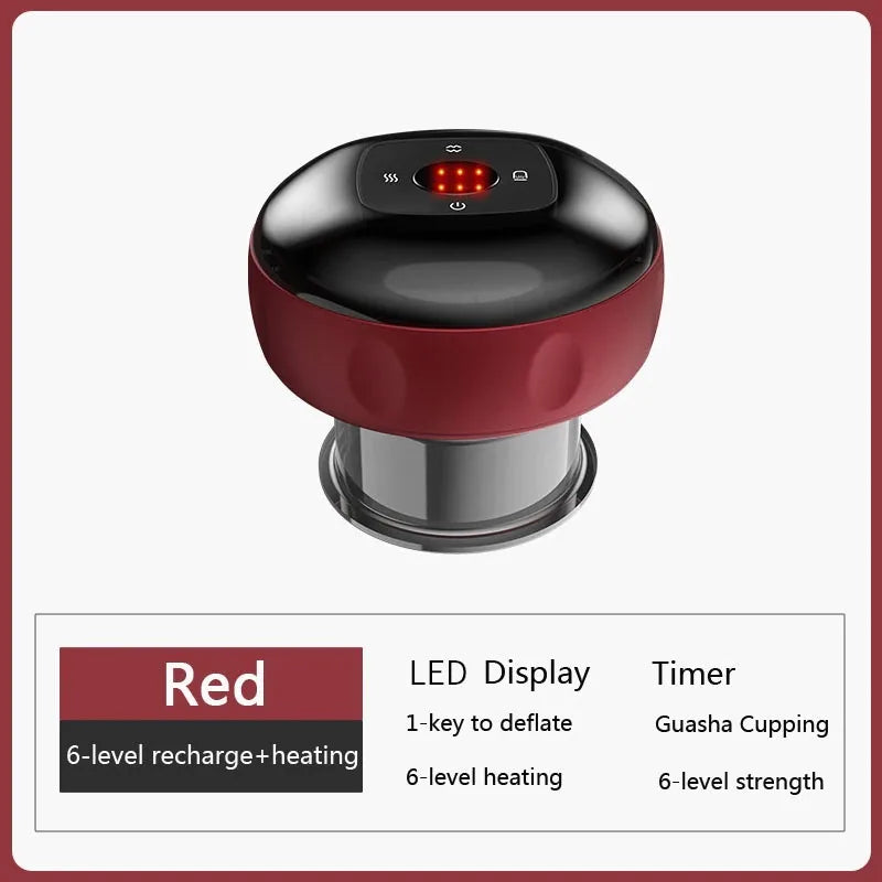 Body Cupping Scraping Massager Smart Electric Vacuum Cupping Heating Suction Cup Device for Body Back Neck Arm Massger