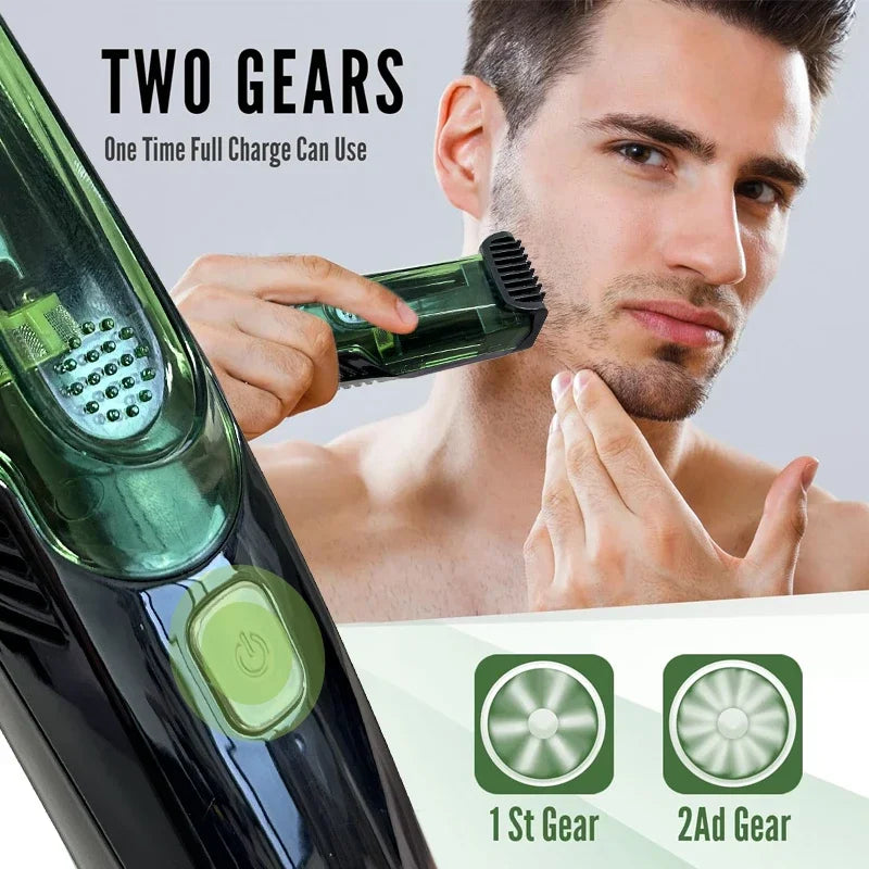 Tinsol Cordless Electric Hair Trimmer Professional Hair Cutting Multifun ctional Men Razor Built-in Vacuum Clipper Rechargeable