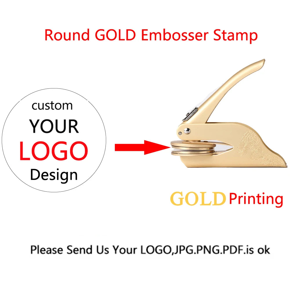 Custom Initials Embosser Stamp,Book Embosser Personalized LOGO Wedding Embossing Stamp, Address Stamp, Form the Library Embosser