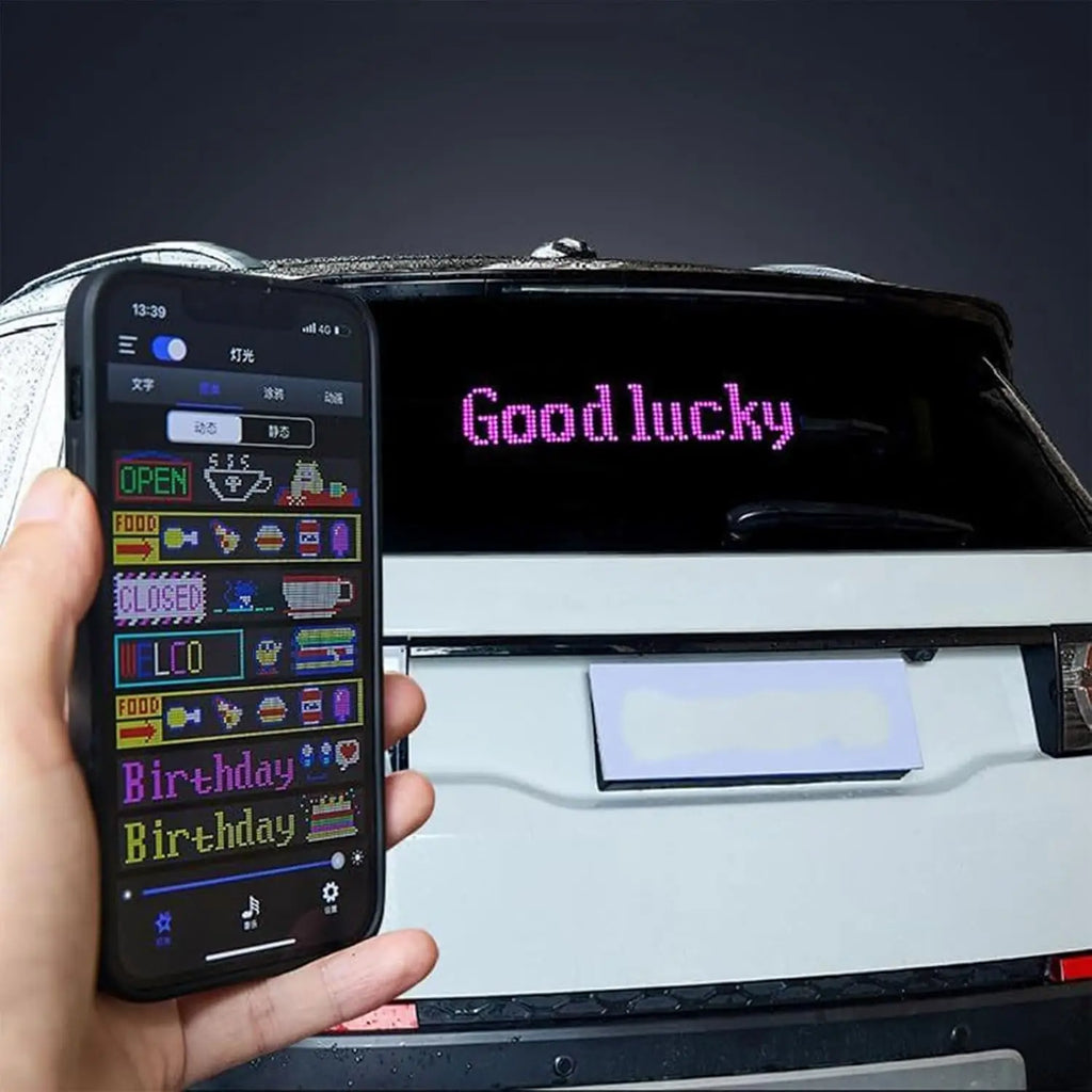 2PCS Devil Eyes APP Bluetooth Car advertising Screen LED Devil Eyes Light LED Flexible Display Full Color Smart Car Soft Screen