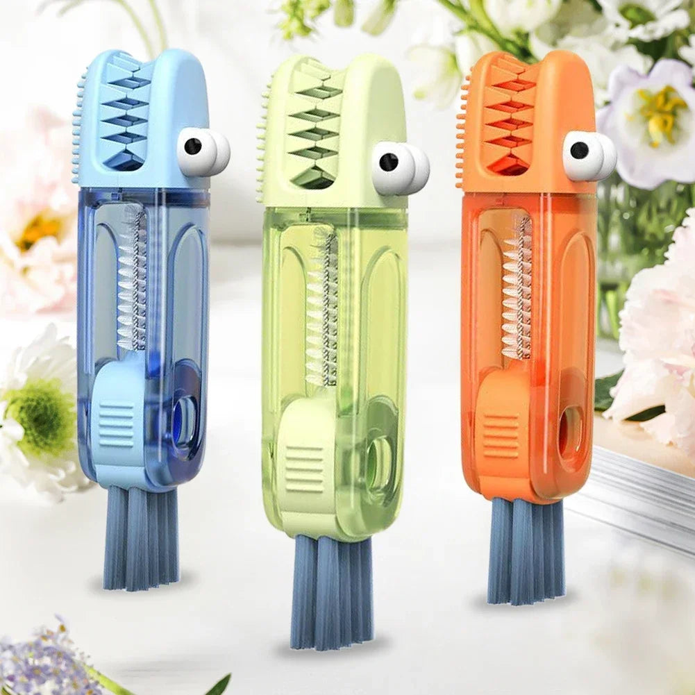 3 In 1 Multifunctional Cleaning Brush Tiny Bottle Cup Lid Detail Brush Straw Cleaner Tools Household Kitchen Cleaning Tool