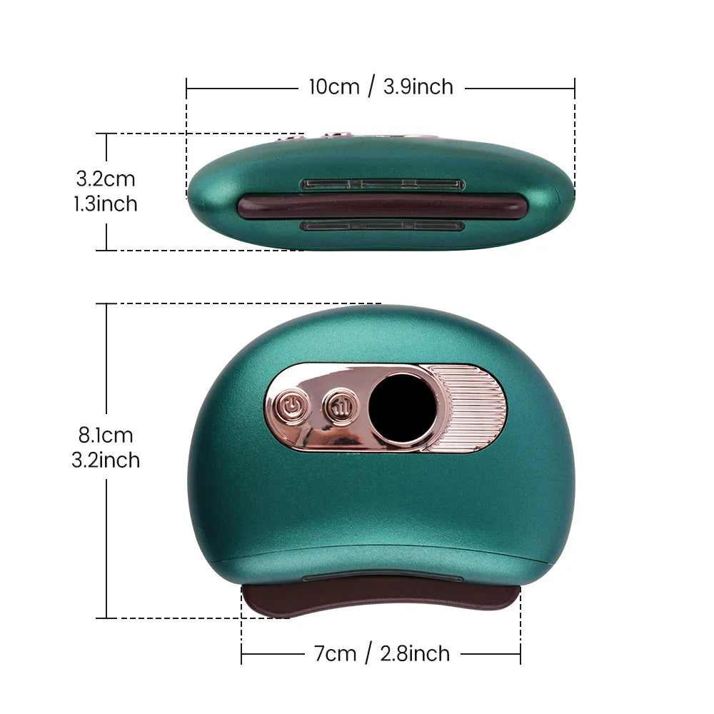 Electric Guasha Massager Body Scraping Heating Vibration Muscle Guasha Face Neck Eye Massage Knife Stone Gua Sha Gouache Scraper