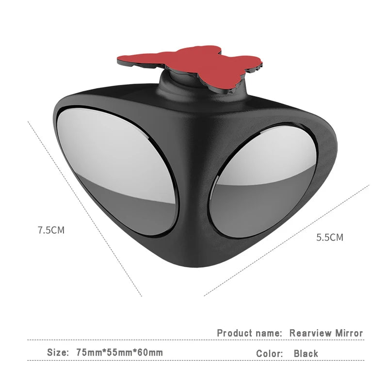 2 in 1 Car Blind Spot Mirror Wide Angle Mirror 360 Rotation Adjustable Convex Rear View Mirror View front wheel Auto Car mirror