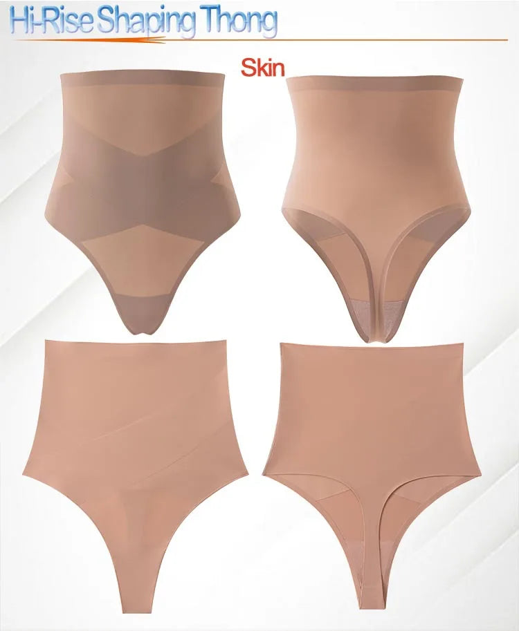 Women's High Waist ThongT-backCross X Shaping Tummy Control Panties Strong Body Shaping Waist Cincher Hip Lifter Seamless