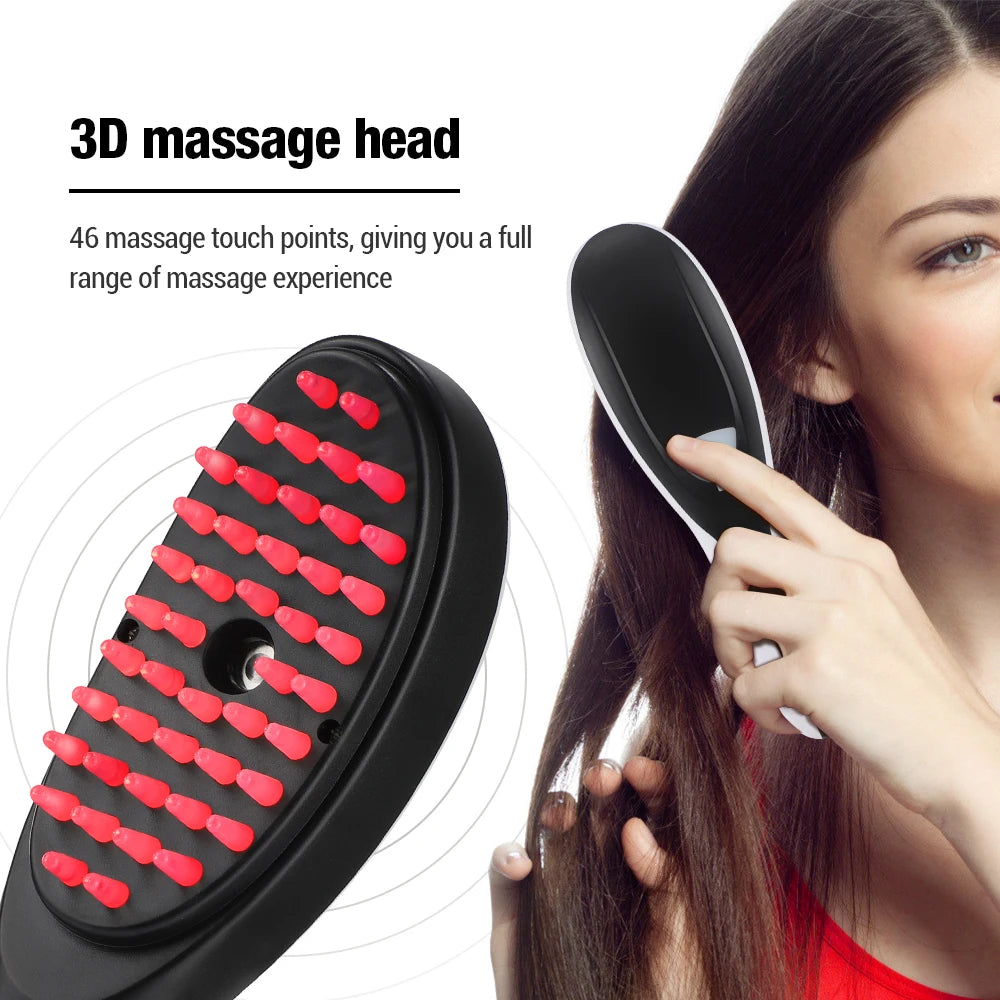 Electric Spray Massage Comb Hair Growth Vibration Head Massager Brush LED Anti Hair Loss Scalp Liquid Medicine Atomizing Comb