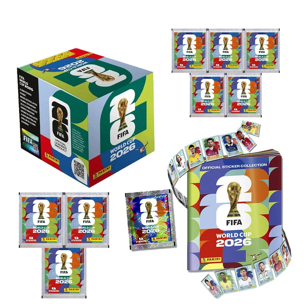 2026 World Cup Sticker Collection Box Official Sticker Collection Pack & Album Soccer Memorabilia Set Football Souvenir Fan Gift
