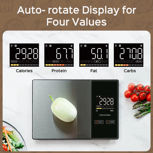11LB / 5kg Stainless Steel Kitchen Food Scale Smart Kitchen Scale Food Calorie Nutritional Calculator Cooking Baking Scales