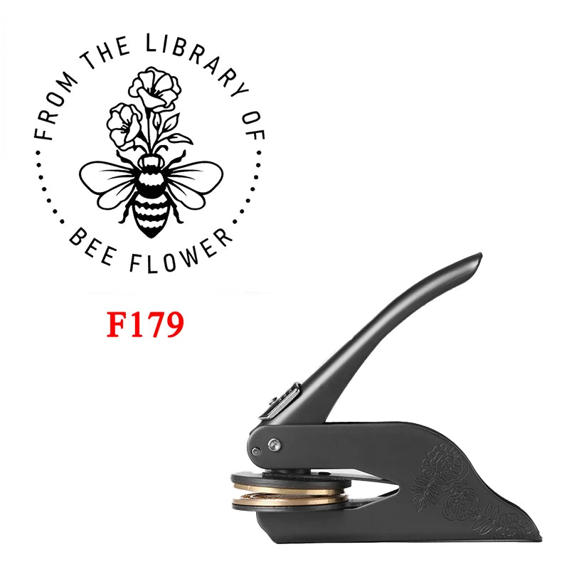 Embosser Stamp Customized Private Logo Customization Library Book Invitation Wedding Embossing Stamp Company Paper Leather Seals