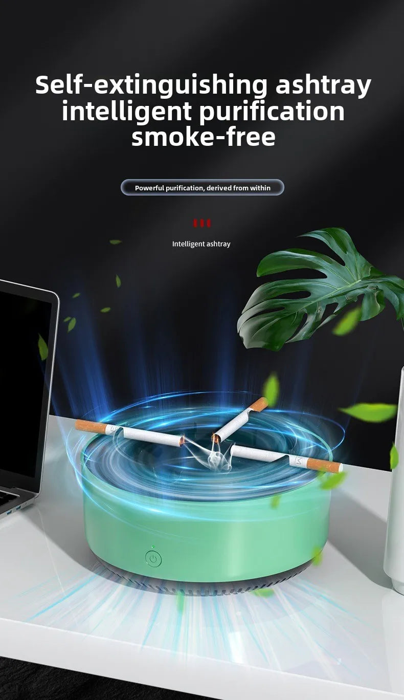 Electric 2 in 1 Multi-Functional Intelligent Ashtray Household Air Purifier Modern Function Portable Indoor Smokeless Ashtray