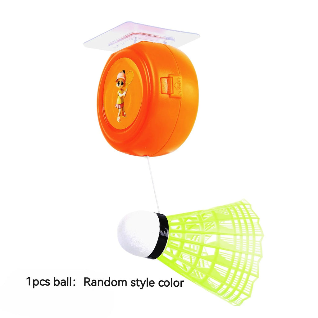 Automatic Retractable Badminton Trainer Solo Practice Rebounder with Adjustable Speed for All Skill Levels Home Office Practice
