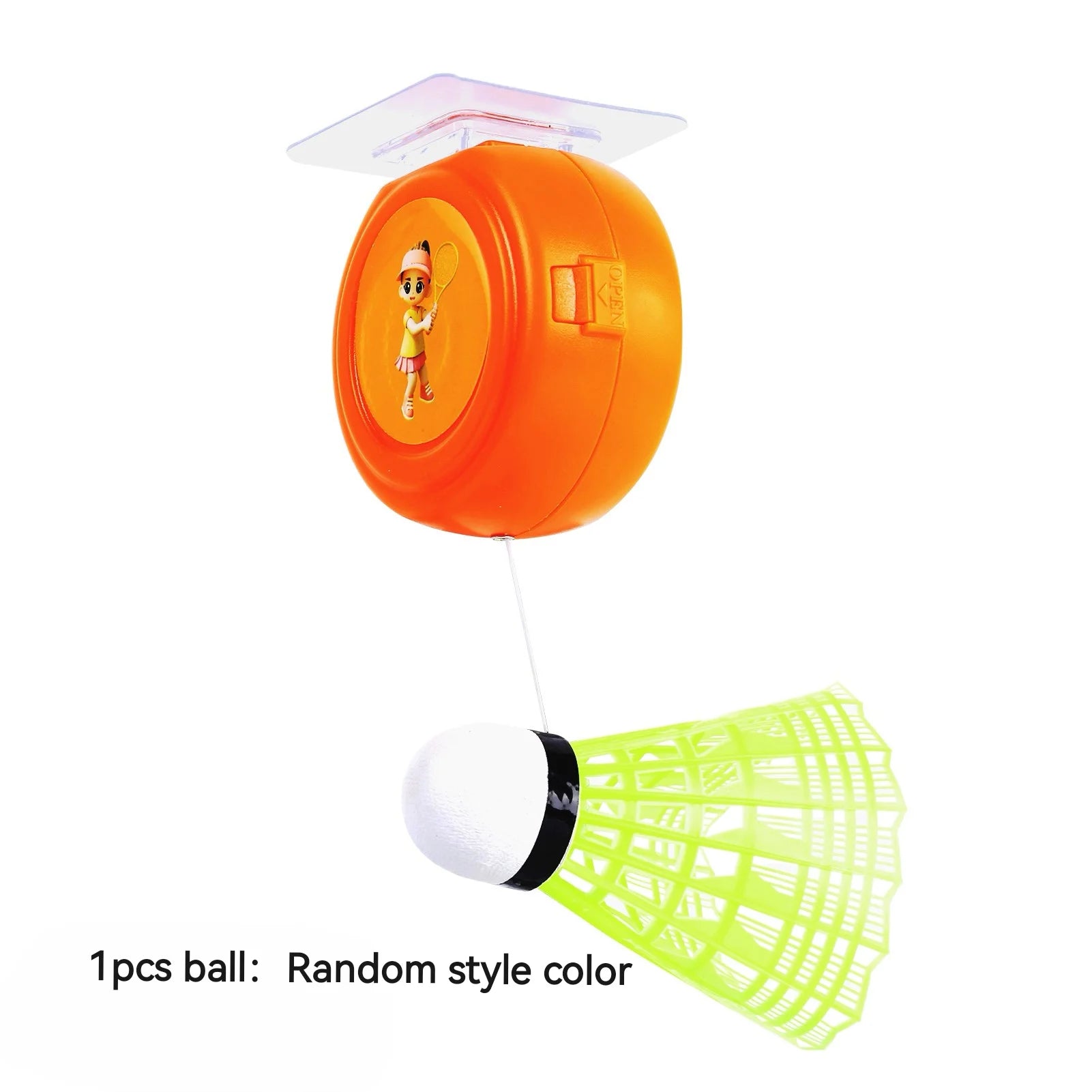 Automatic Retractable Badminton Trainer Solo Practice Rebounder with Adjustable Speed for All Skill Levels Home Office Practice