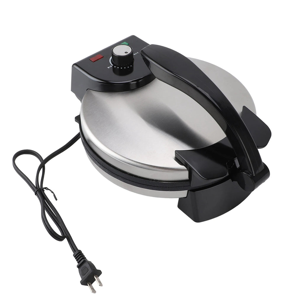 Roti Maker Machine 10in Simple  Easy Cleaning Knob Temperature Control 110V US Plug Electric Crepe Maker for Kitchen Tortilla