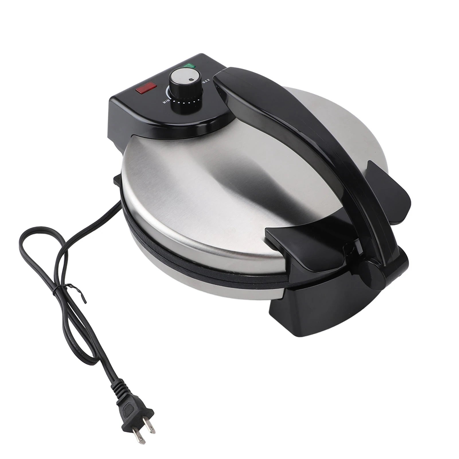 Roti Maker Machine 10in Simple  Easy Cleaning Knob Temperature Control 110V US Plug Electric Crepe Maker for Kitchen Tortilla