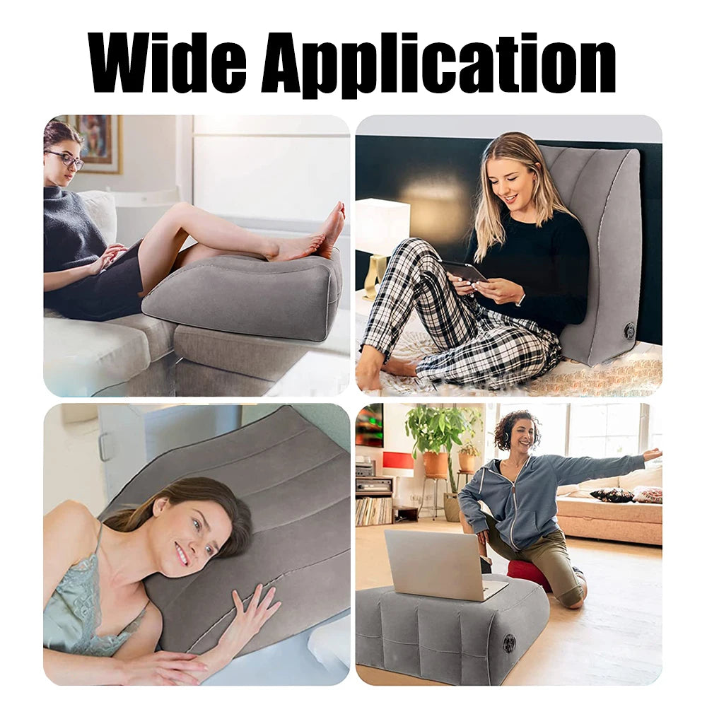 Foot Pillow Lightweight Elevation Leg Pillows Wedge Pillow Inflatable Leg Pillow Portable PVC Knee Cushion Support