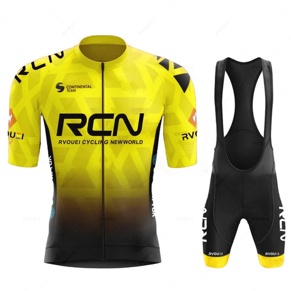 2026 Rvouei Team Cycling Jersey Set Summer Breathable Road Bicycle Suit Riding Uniform Bike MTB Clothing New Sports Cycling Kits