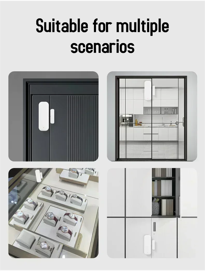 Tuya WiFi Zigbee Door Sensor Window Sensor Contact Sensor For Smart Home Smart Life APP Remote Control for Yandex Alexa