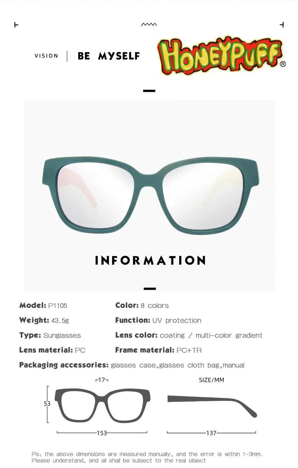 Sunglasses Hidden Tapered Cigarette Storage Tube Removable Glasses Holder Horn Tube Tobacco Box Smoking Pipe Accessories