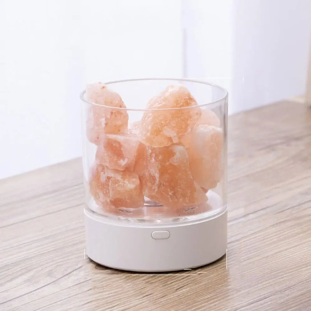 Natural Crystal Salt Lamp USB Powered Eye Protection Table Lava Lamp 7 Color Lights LED Table Light Home Decor