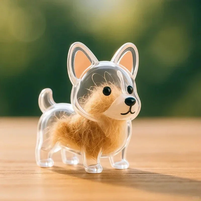 Dog Hair Storage Pendant Cute Keychain Car Key Chains Bag Pendant Couple Jewelry Souvenir Collection Gift Decoration Accessories