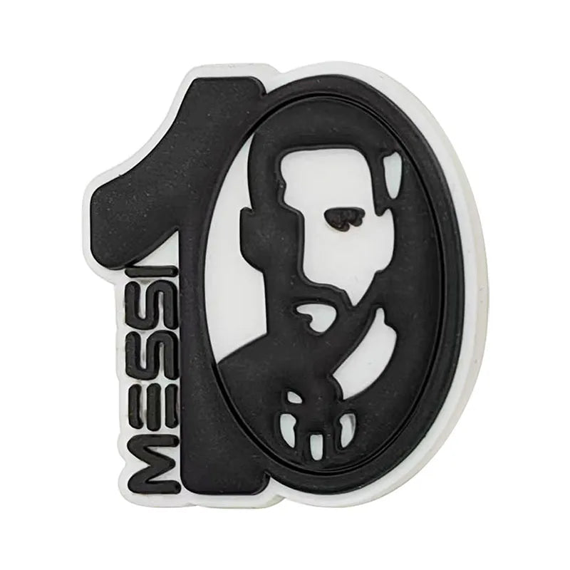 1-16pcs of Football Star Mesi Series Cartoon Shoe Charming Decorative Accessories, Children's Favorite Gifts