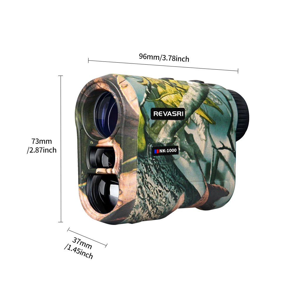 REVASRI Laser Rangefinder 1000M Hunting Range Finder with Rechargeable Battery Outdoor Target Acquisition Technology Monoculars