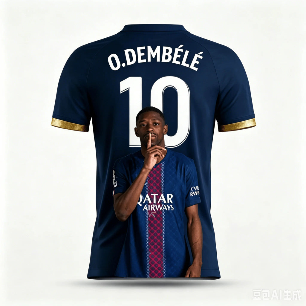 Dembélé Fan Exclusive Summer 3D Print Family Outfit Football Jersey T-shirt Loose and Comfortable Suitable for Daily Wear
