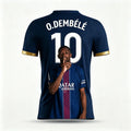 Dembélé Fan Exclusive Summer 3D Print Family Outfit Football Jersey T-shirt Loose and Comfortable Suitable for Daily Wear