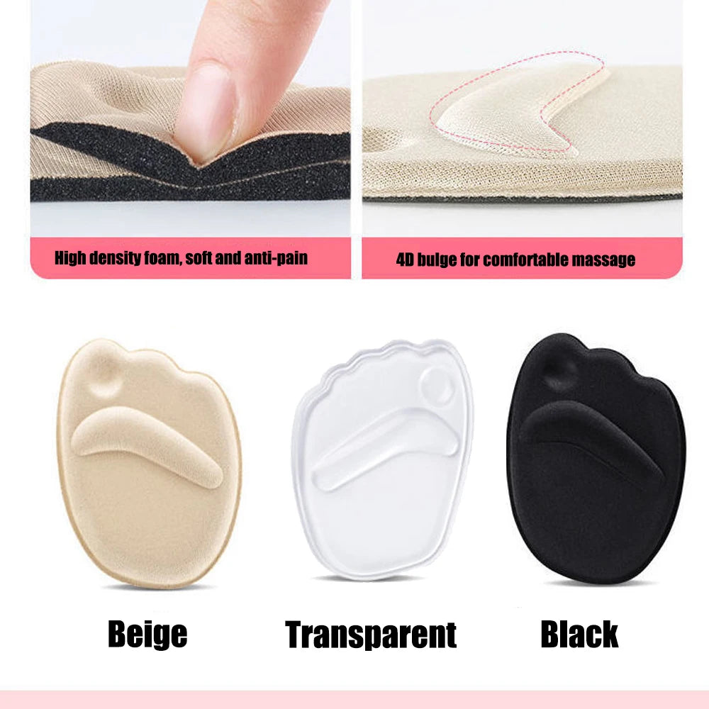 Forefoot Insert Cushion Pads for Women Shoes Anti slip Silicone Foot Pain Relief Pads for High Heels Sandals Gel Shoe Insoles