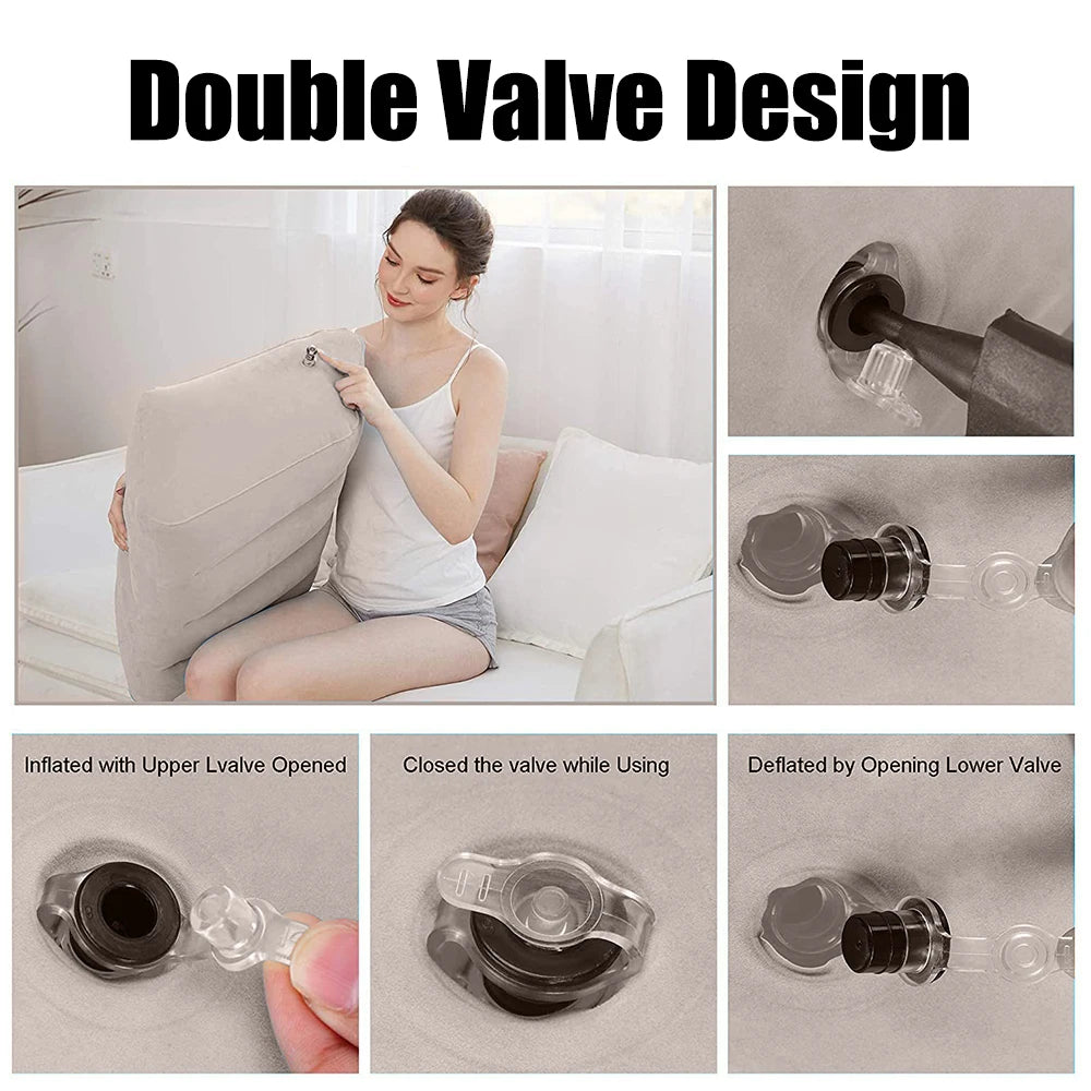 Foot Pillow Lightweight Elevation Leg Pillows Wedge Pillow Inflatable Leg Pillow Portable PVC Knee Cushion Support