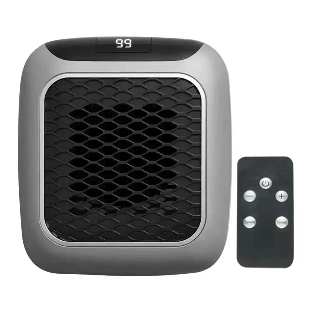 800W Mini Heater, PTC Ceramic Fast Heating Bathroom Heater with Remote Control, Wall Mounted Electric Heater for Indoor Use