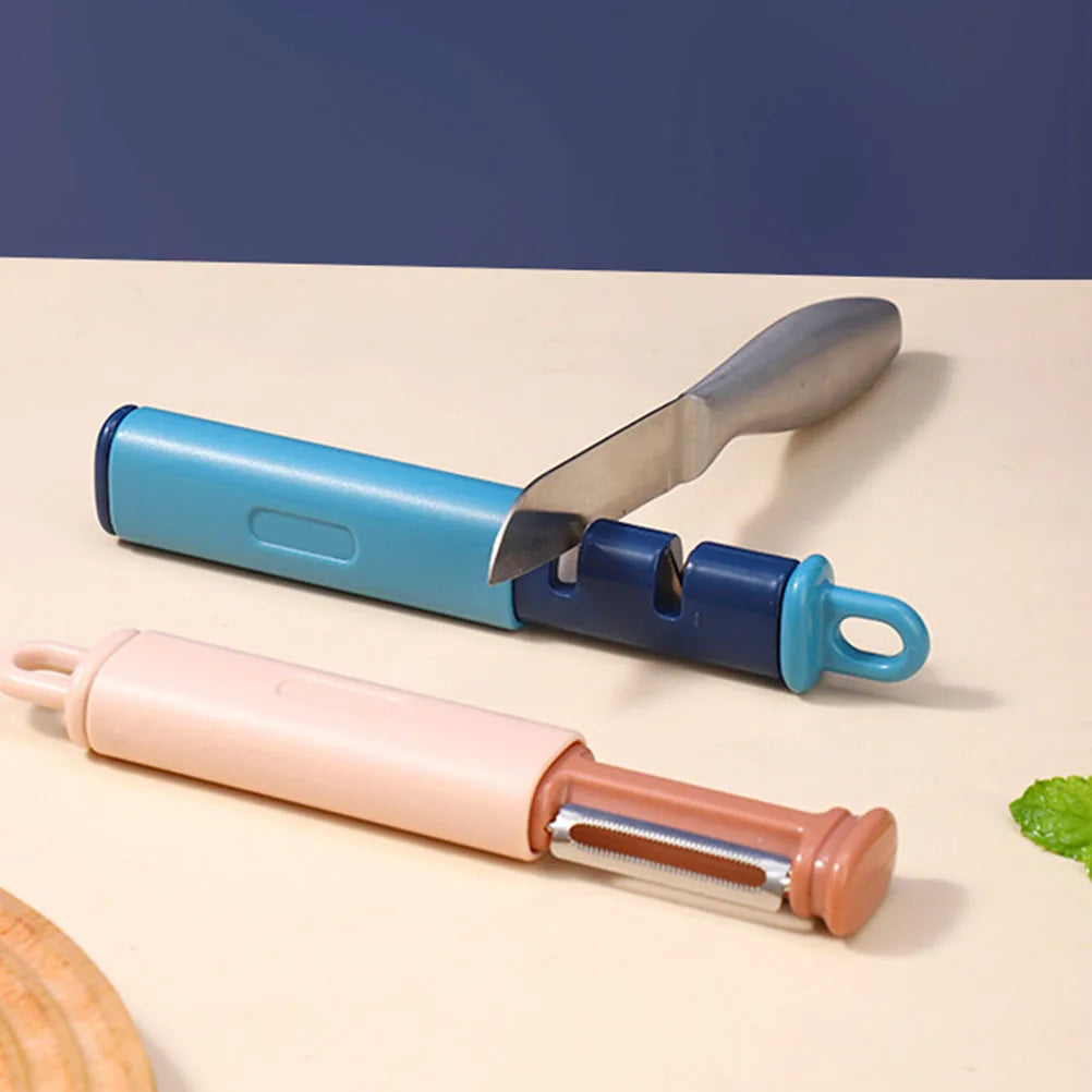 Plastic Stainless Steel Knife Sharpener Peeler Blue Handheld Kitchen Tool Adjustable Angle sharpener kitchen sharpening